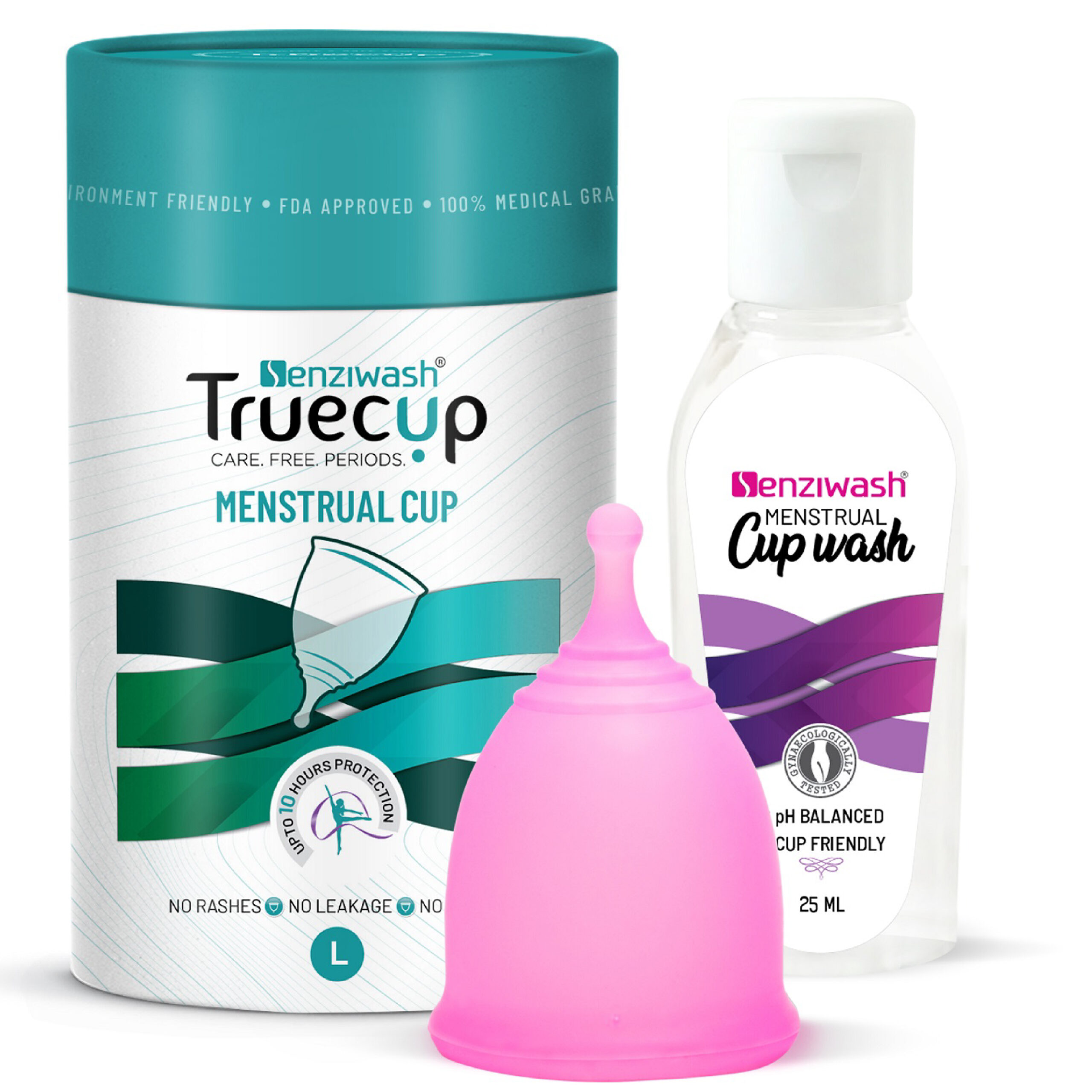 Senziwash Truecup Large Reusable Menstrual Cup & Cup Wash - Senziwash