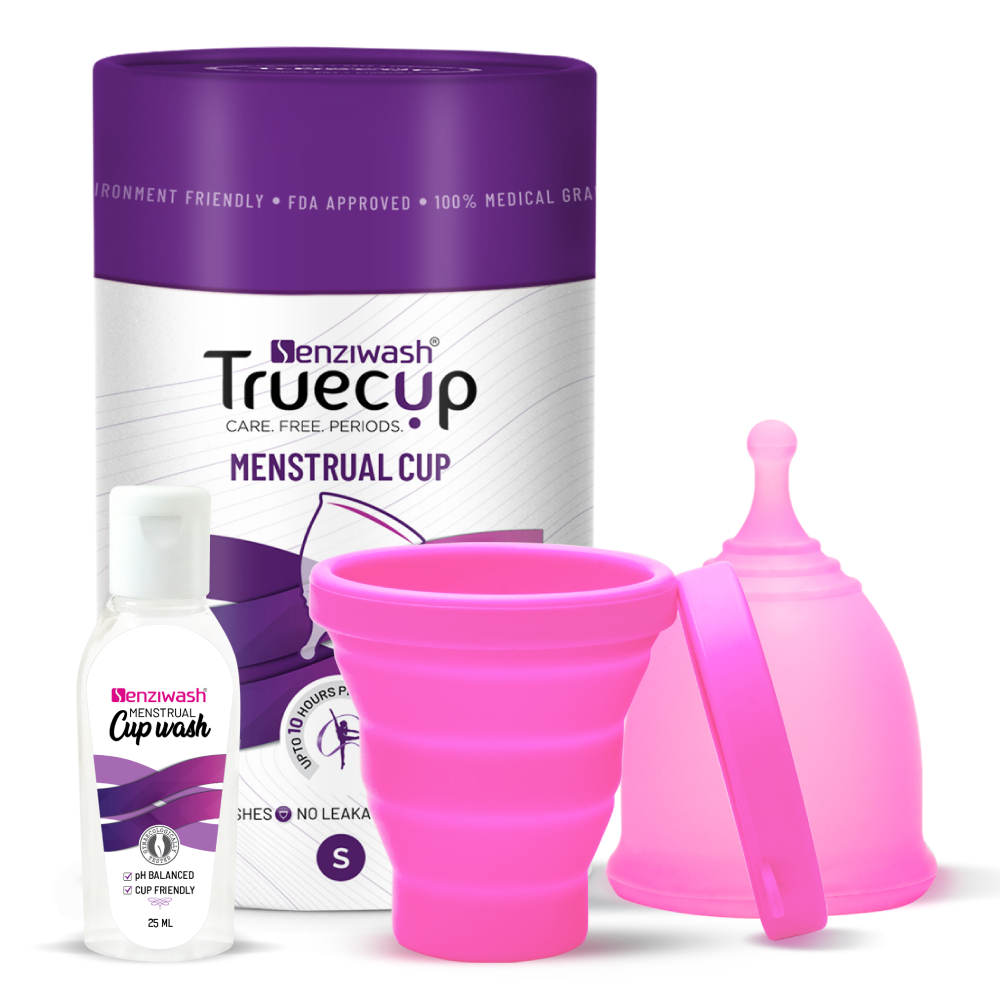 Senziwash Menstrual cup Sterilizer Pink & Truecup Reusable Menstrual ...