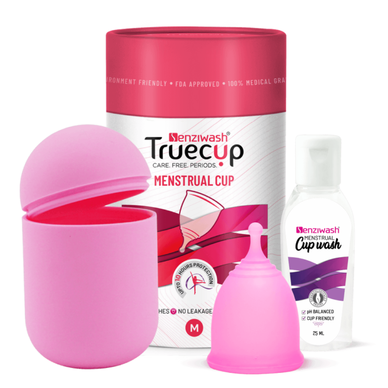 Senziwash Sterilizer Case-Pink & Truecup Reusable Menstrual Cup With ...