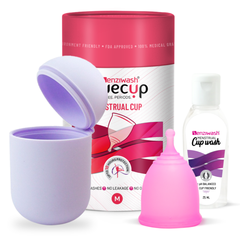 Senziwash Sterilizer Case Lavender And Truecup Reusable Menstrual Cup With Cupwash Senziwash 2513
